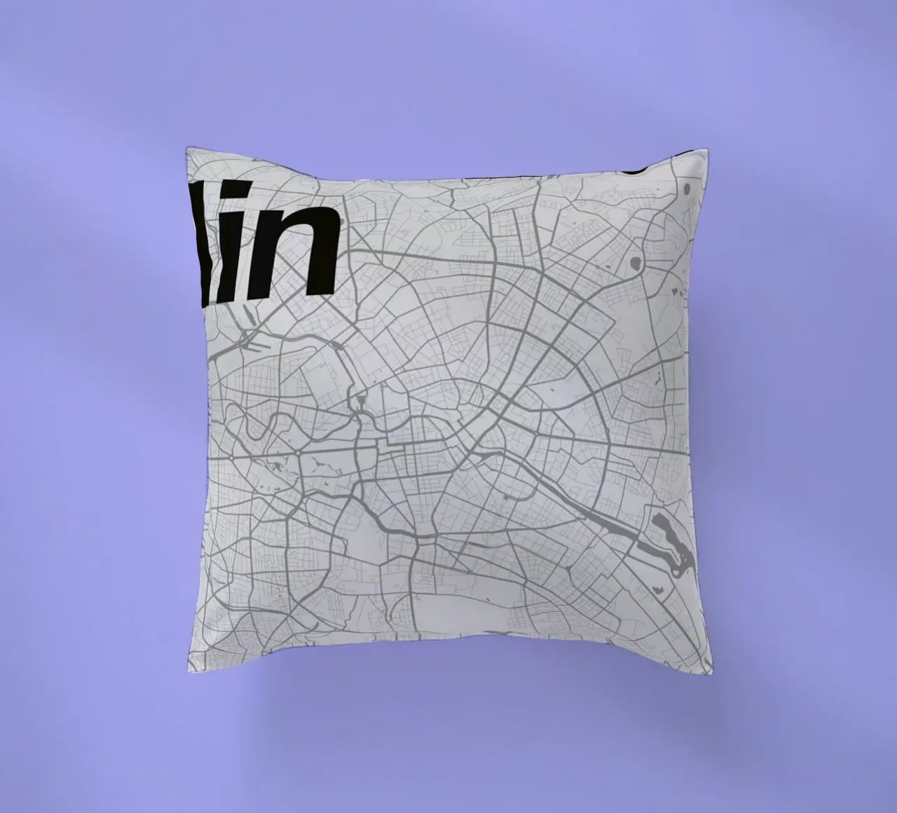Berlin Minimalist Map cuscino da Florent Bodart