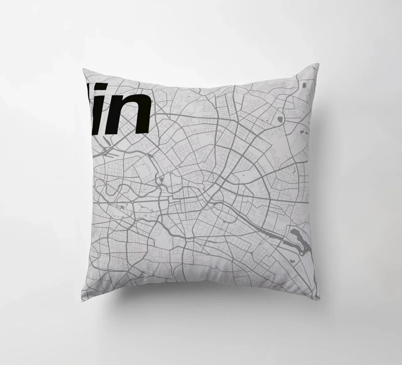 Berlin Minimalist Map cuscino da Florent Bodart
