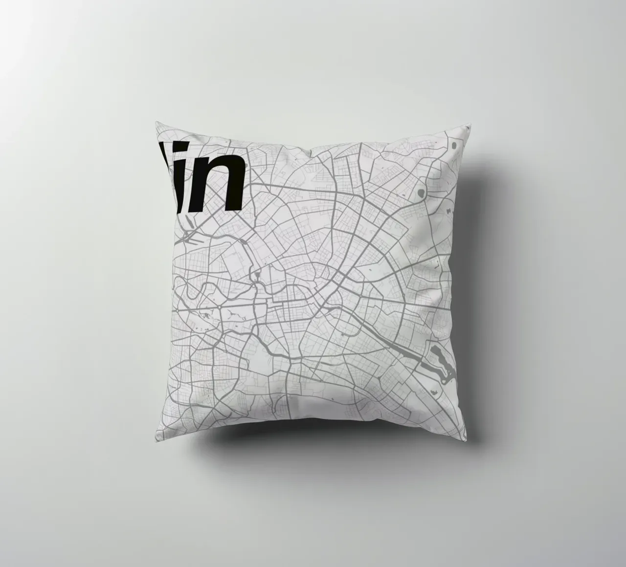 Berlin Minimalist Map cuscino da Florent Bodart