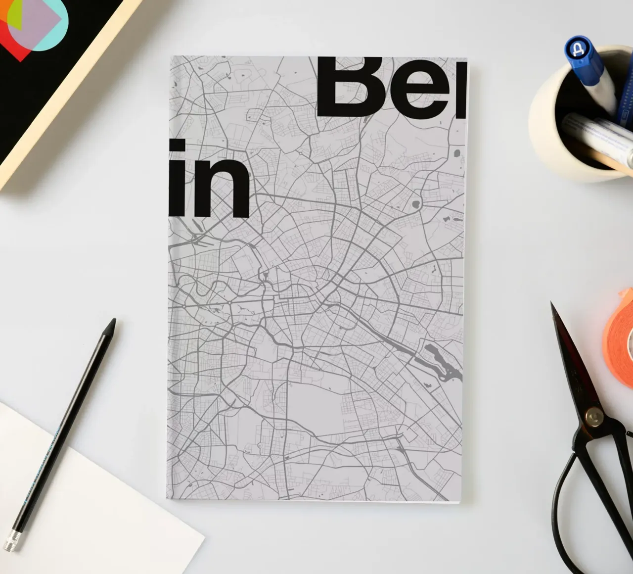 Berlin Minimalist Map notebook by Florent Bodart