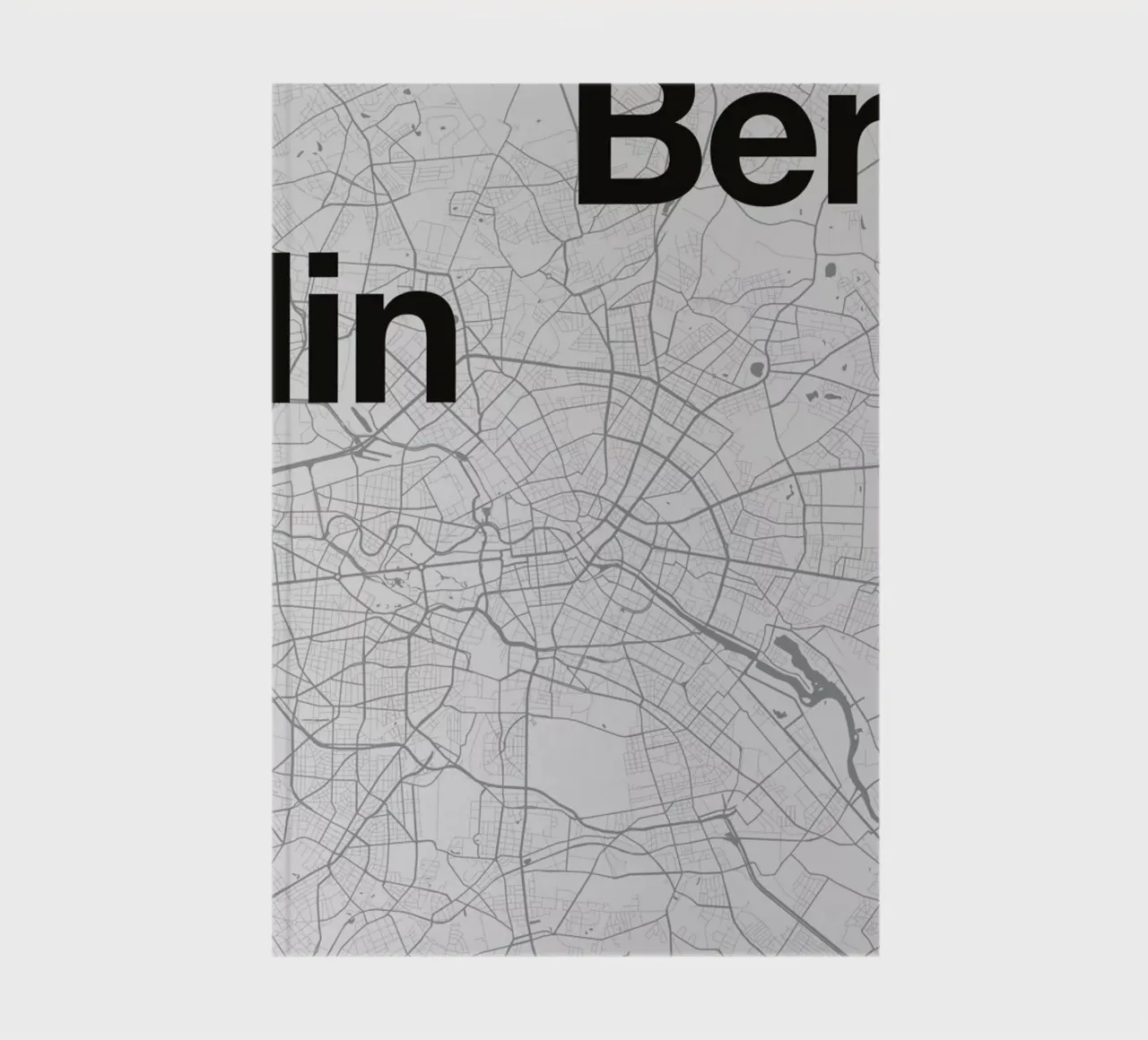 Berlin Minimalist Map notebook by Florent Bodart