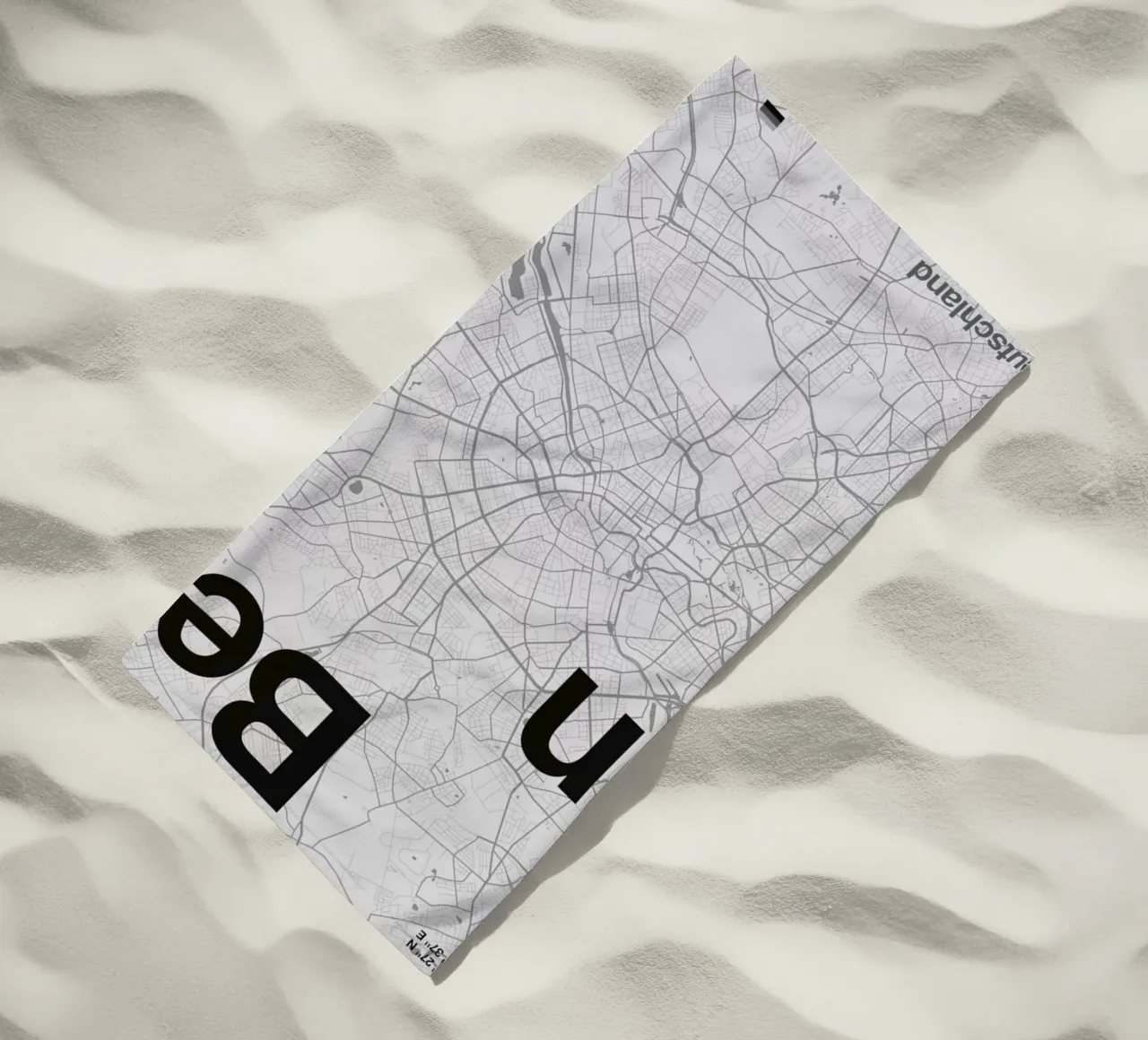 Berlin Minimalist Map telo mare da Florent Bodart