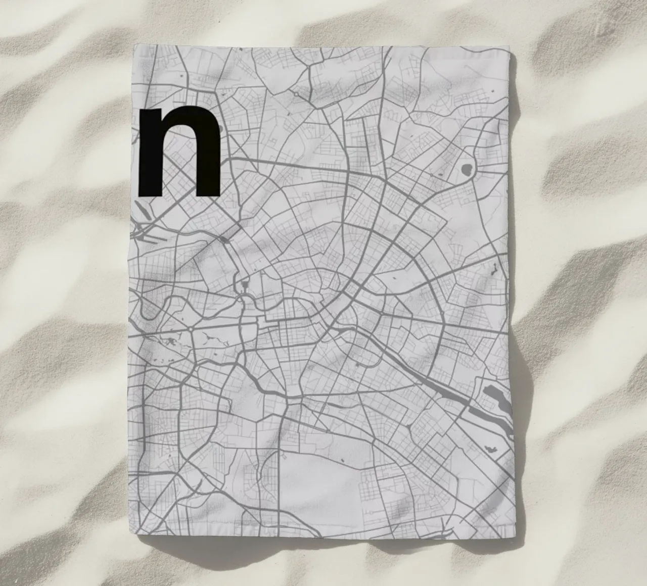 Berlin Minimalist Map telo mare da Florent Bodart