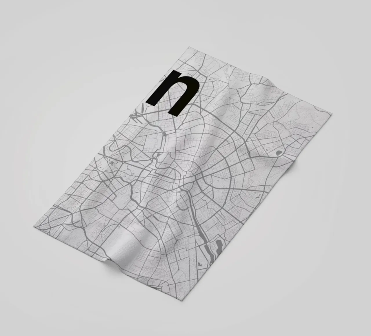 Berlin Minimalist Map telo mare da Florent Bodart