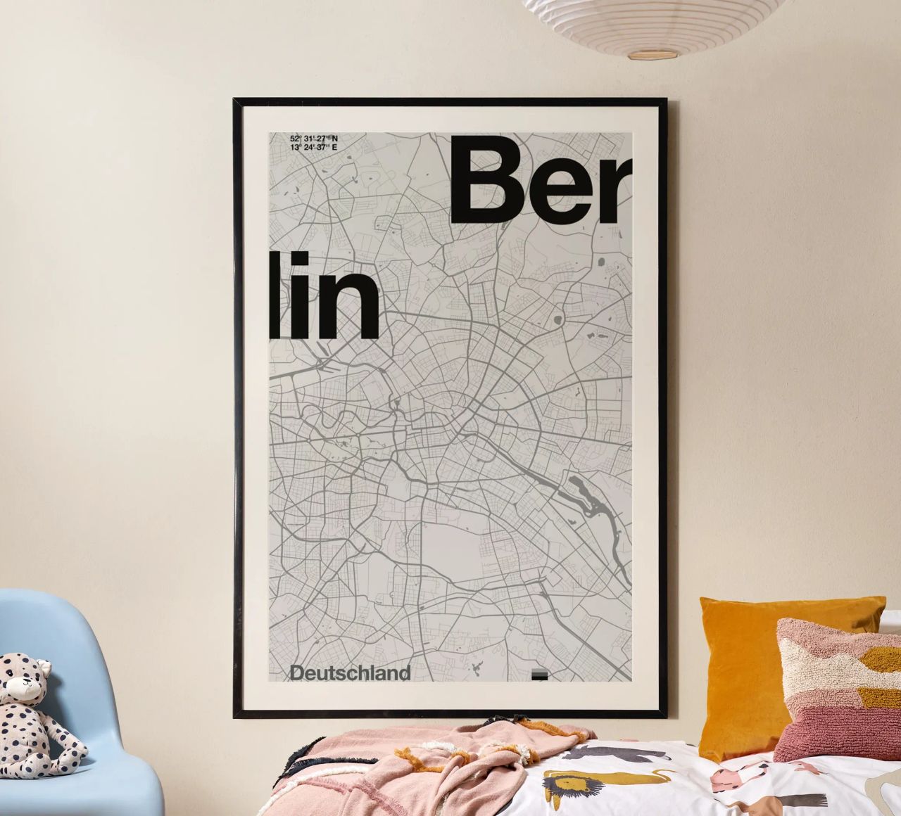 Berlin Minimalist Map poster by Florent Bodart