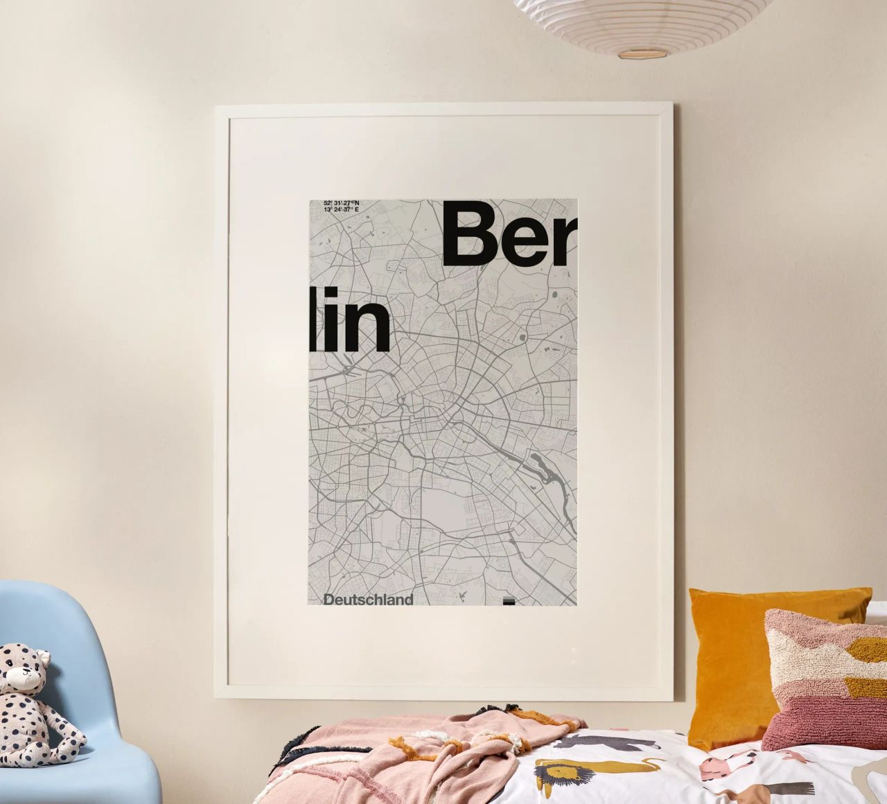 Berlin Minimalist Map poster by Florent Bodart