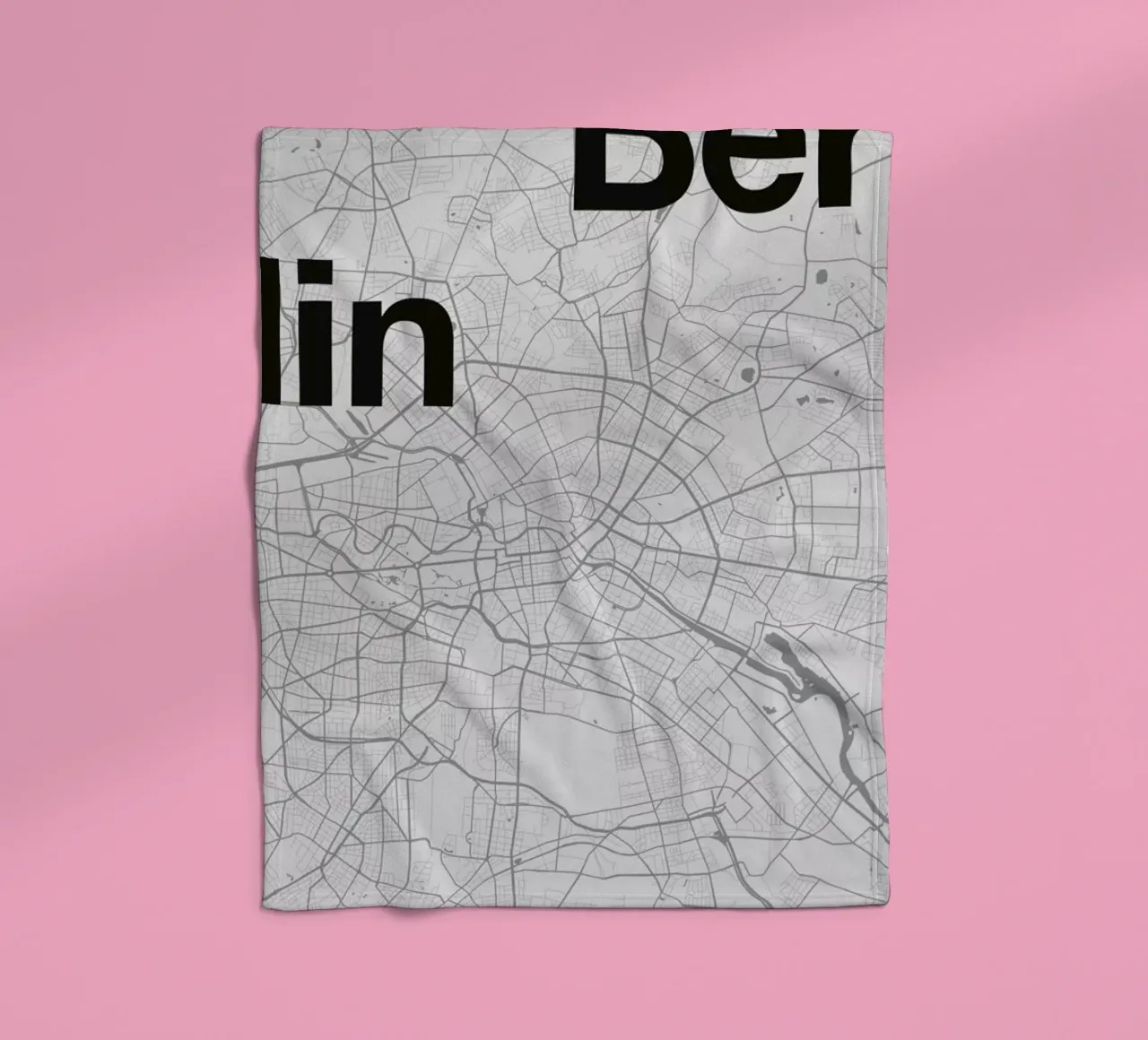 Berlin Minimalist Map coperta in pile da Florent Bodart