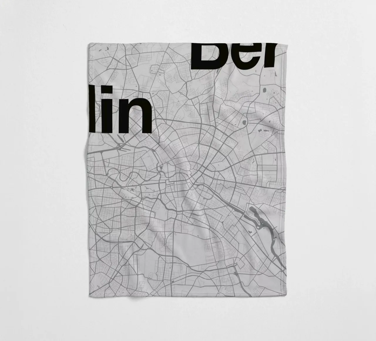 Berlin Minimalist Map coperta in pile da Florent Bodart