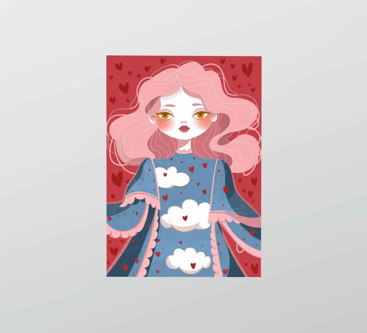 Grillige wolkenjurk sticker van Color Oblivion