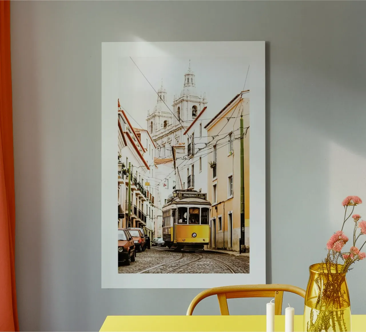 Lisbon Tram tela con Cornice a cassetta da METROPOLIS