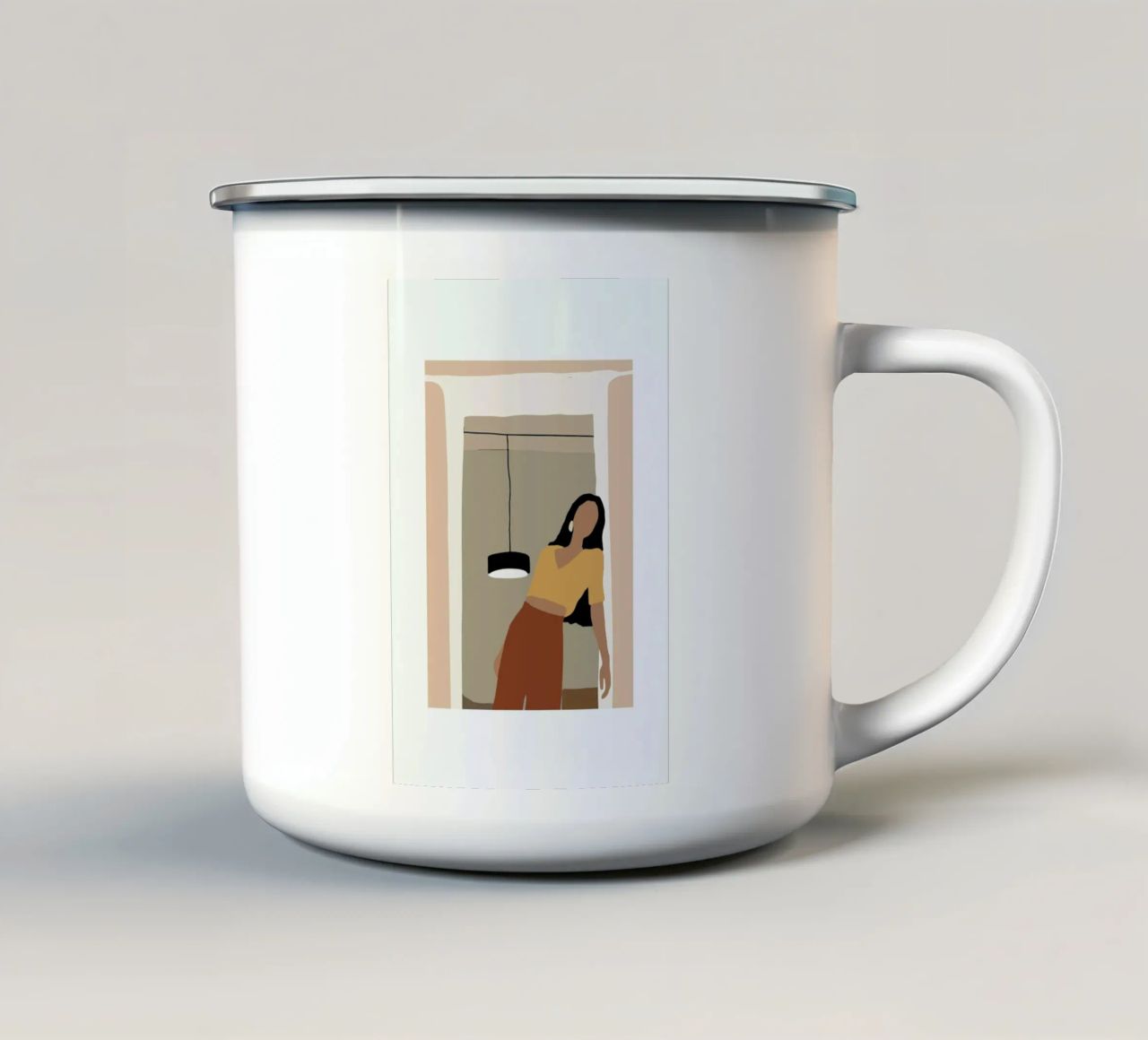 Leaning tazza in smalto da Pure