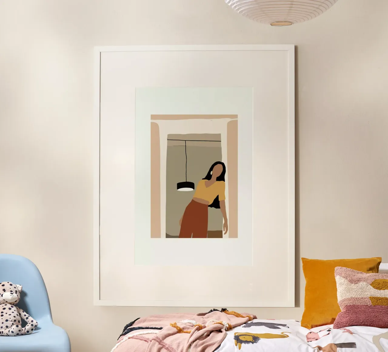 Leaning poster con telaio in legno da Pure