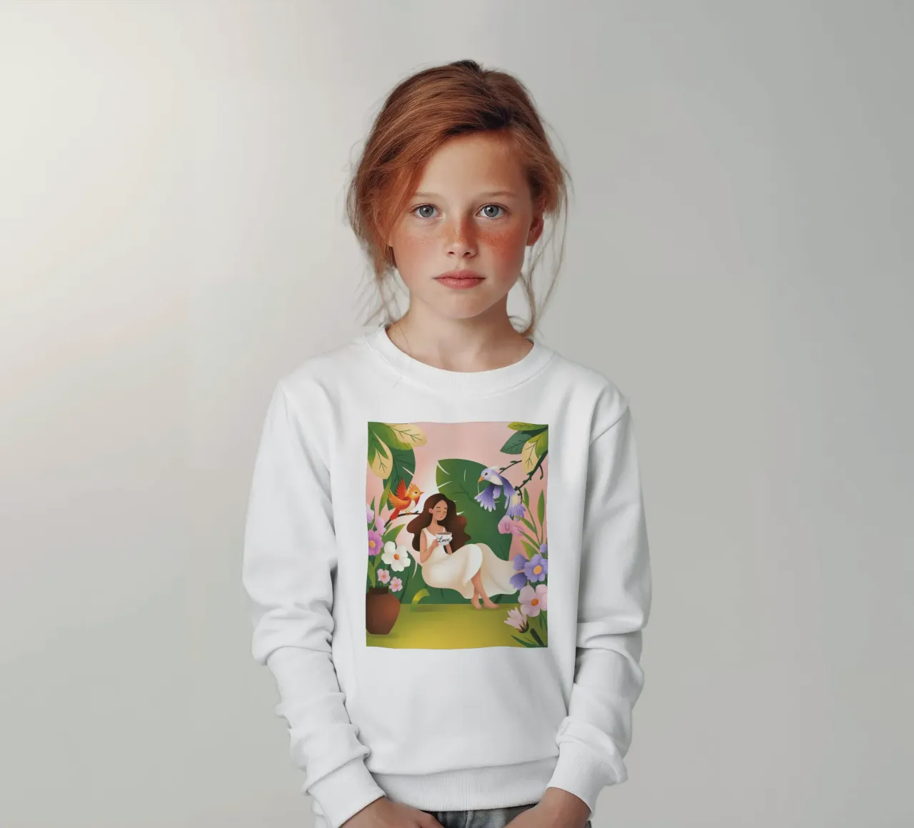 Nature's Tranquil Reading kids sweatshirt by Color Oblivion
