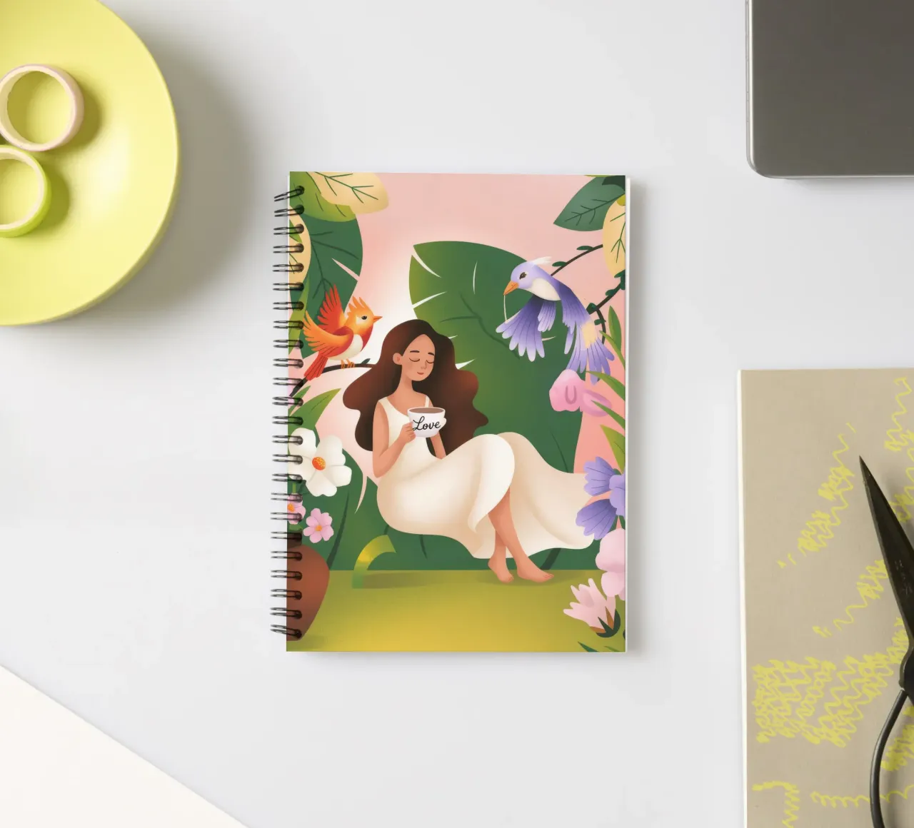 Nature's Tranquil Reading spiral notebook by Color Oblivion