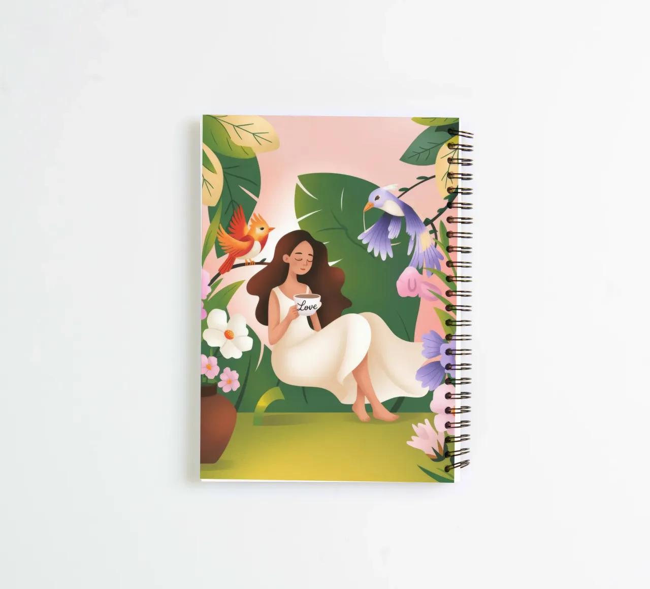Nature's Tranquil Reading spiral notebook by Color Oblivion