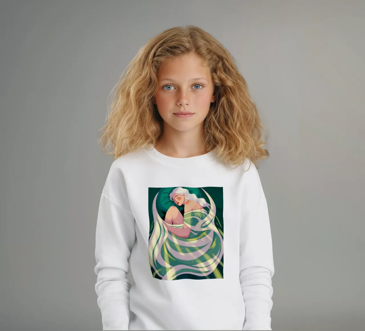 Ethereal Flowing Grace kids sweatshirt by Color Oblivion