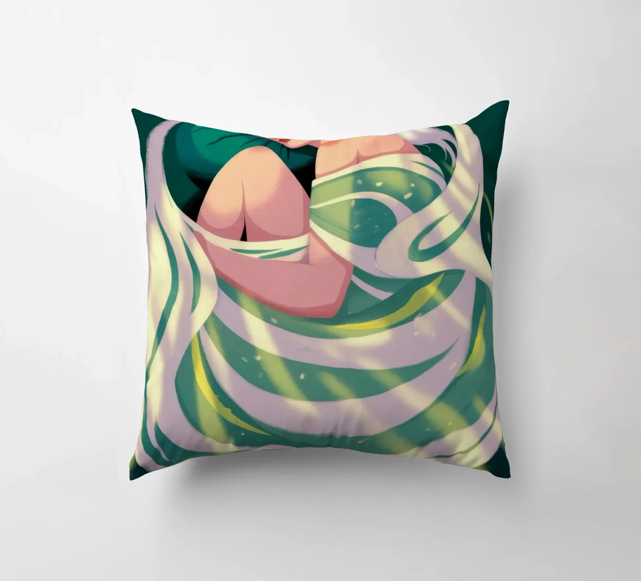 Ethereal Flowing Grace decorative cushion by Color Oblivion