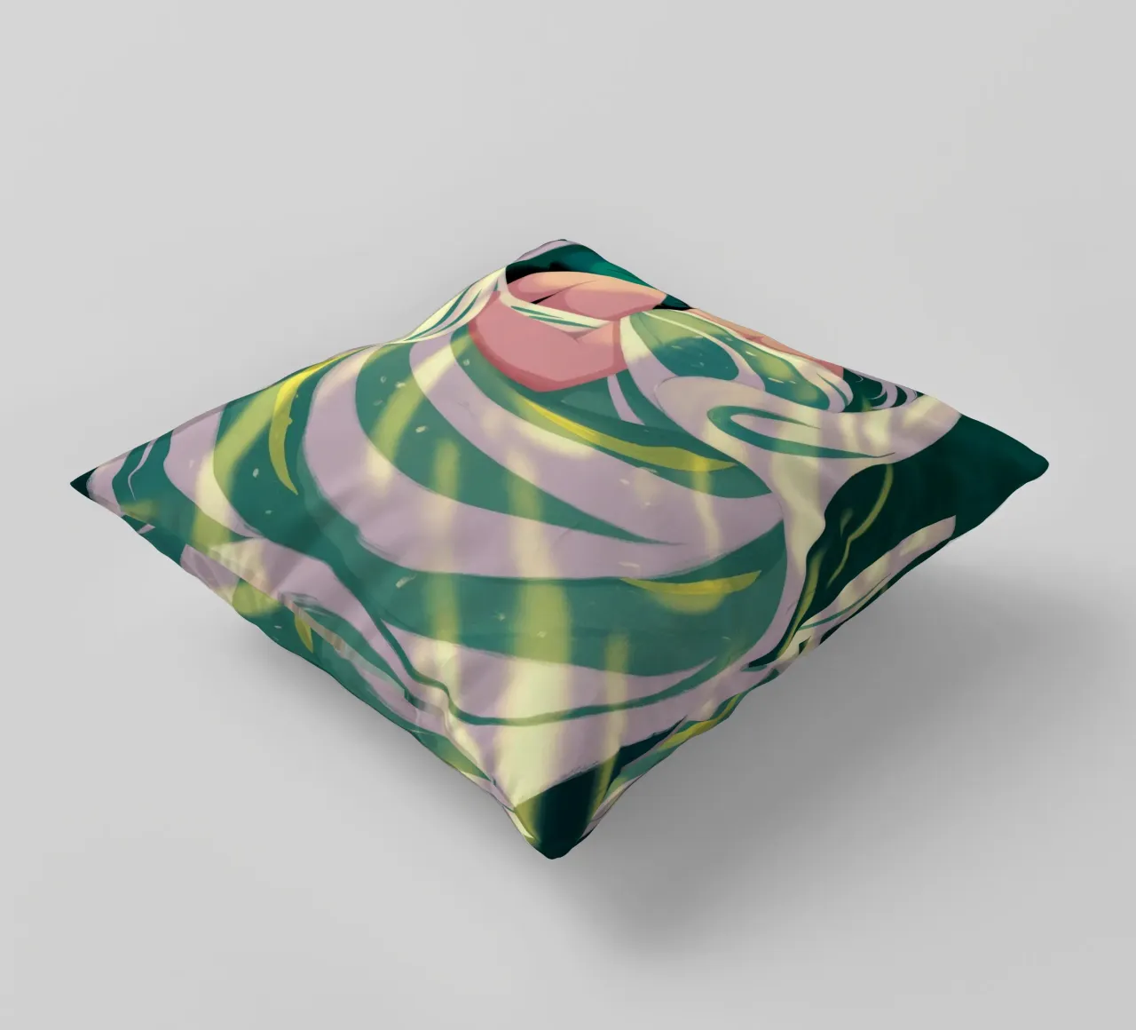Ethereal Flowing Grace decorative cushion by Color Oblivion