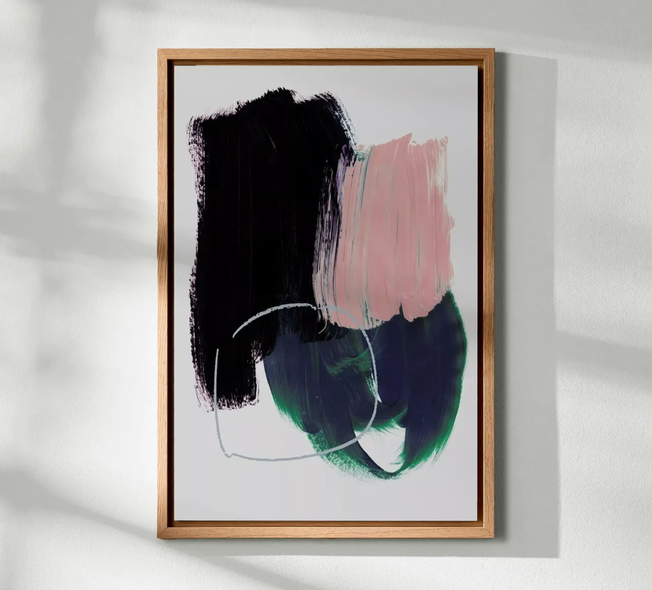 Abstract Brush Strokes 10 canvas met Baklijst van Mareike Böhmer