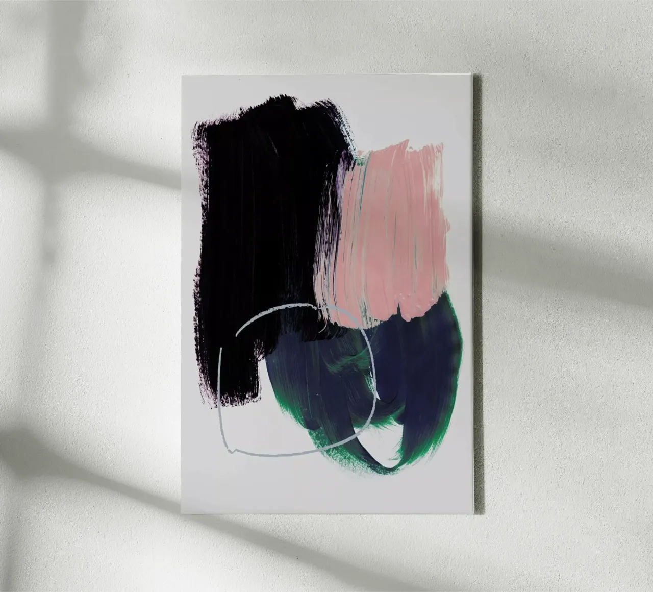Abstract Brush Strokes 10 canvas met Baklijst van Mareike Böhmer