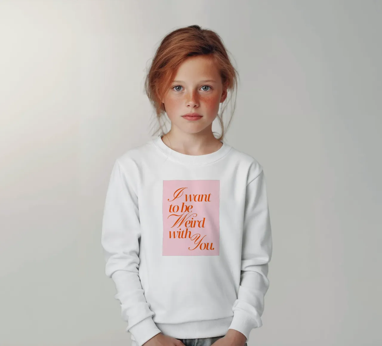 I want to be weird with you Kinder Sweatshirt von Ohkimiko