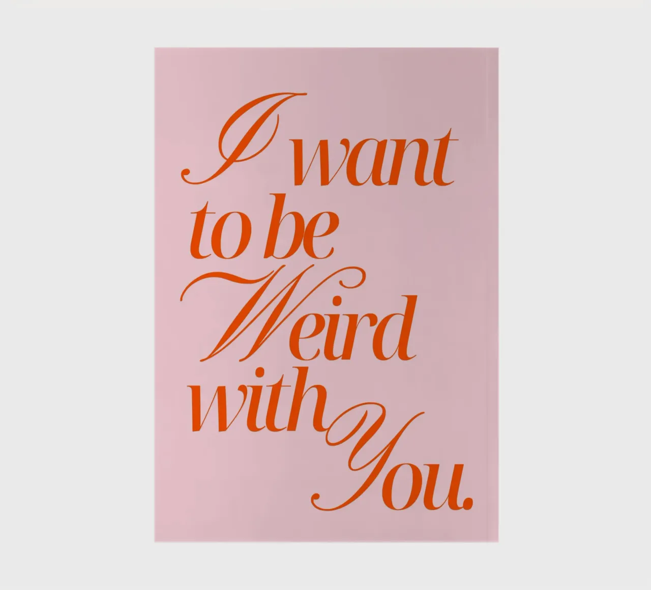 I want to be weird with you notebook by Ohkimiko