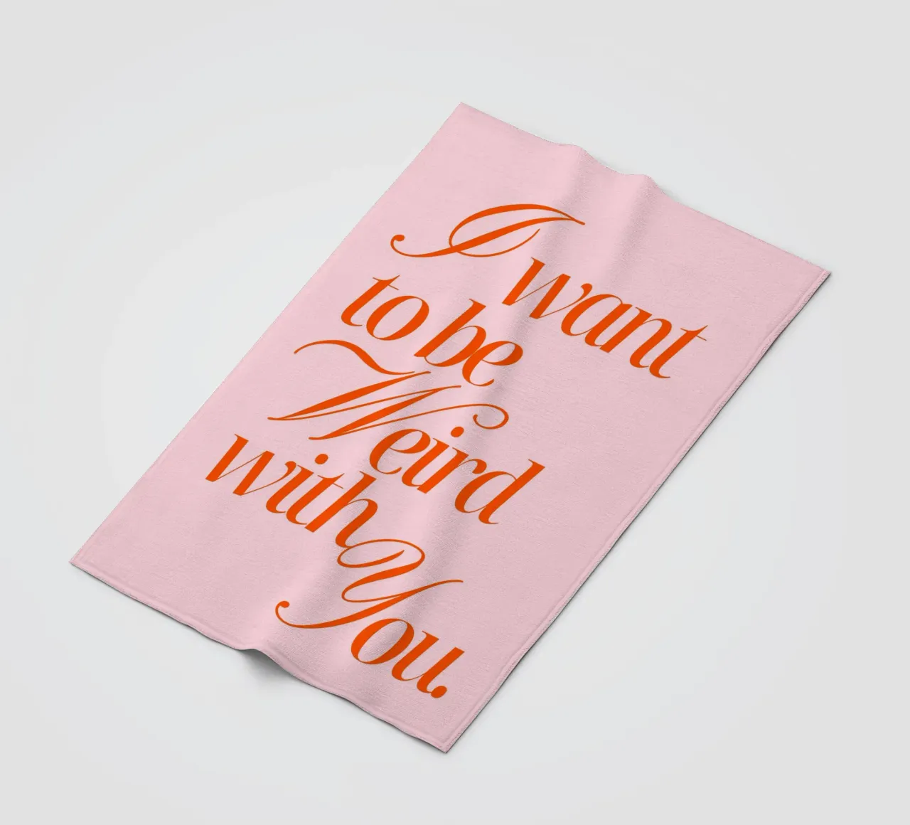 I want to be weird with you fleece blanket by Ohkimiko