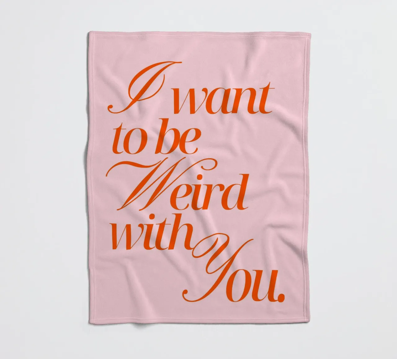 I want to be weird with you fleece blanket by Ohkimiko