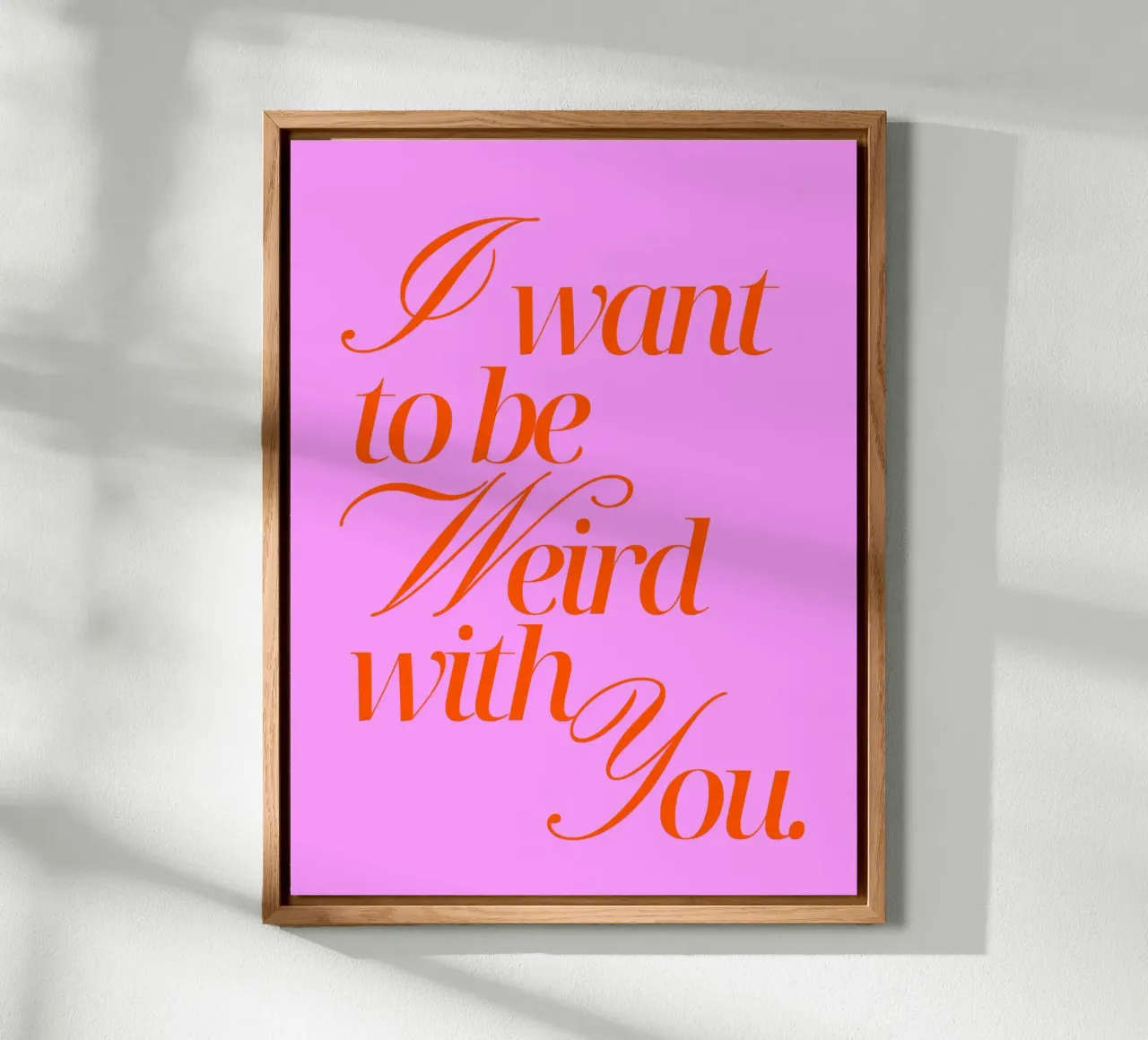 I want to be weird with you Alu-Dibond von Ohkimiko