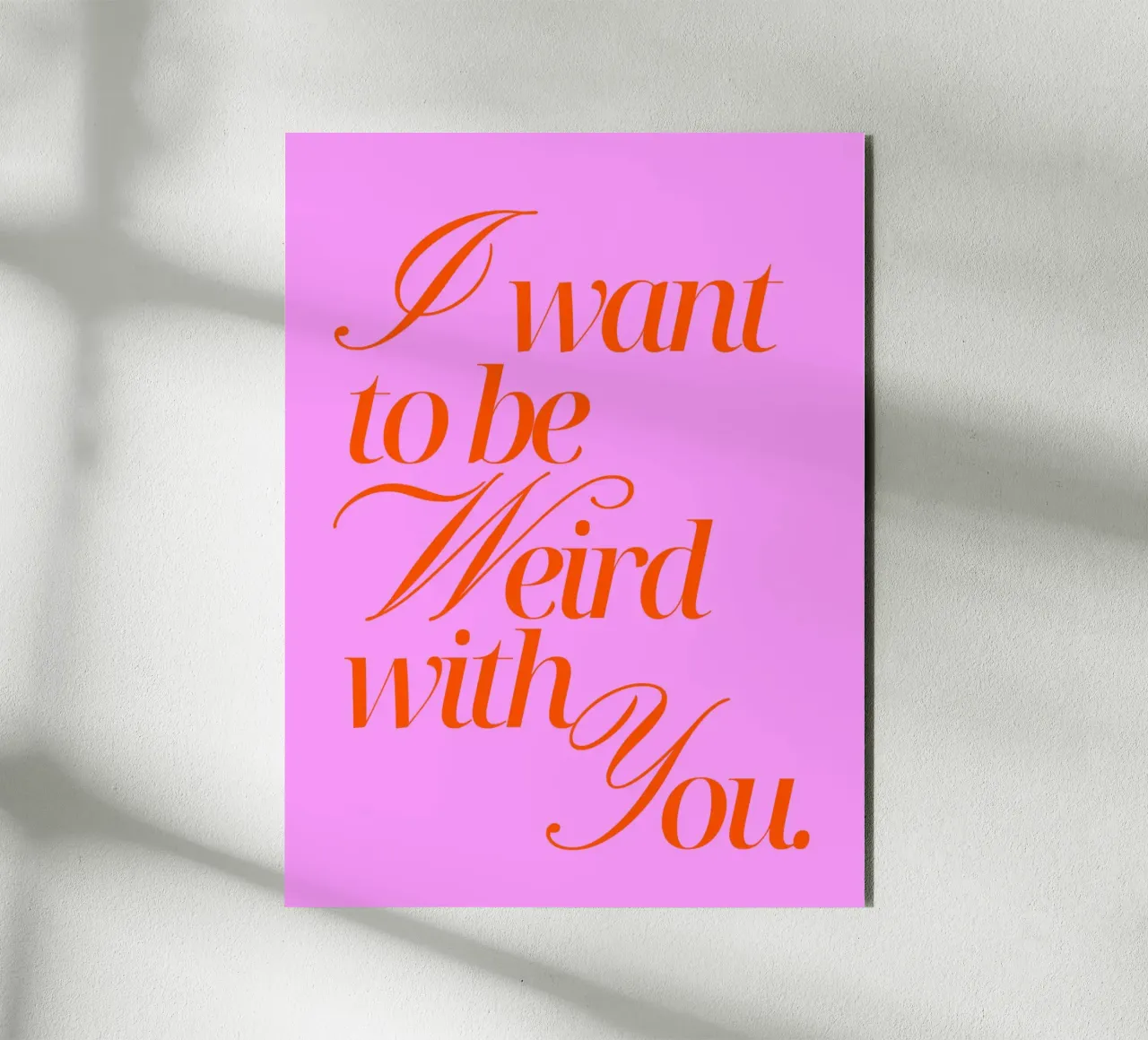 I want to be weird with you Alu-Dibond von Ohkimiko