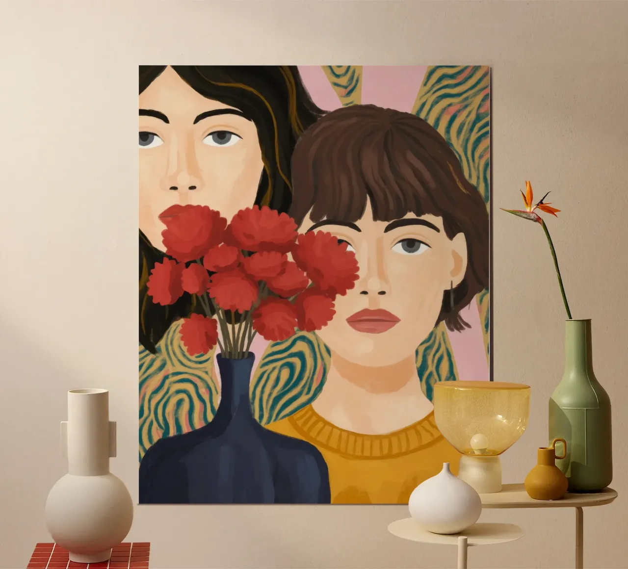 Duo di vasi floreali poster da Color Oblivion