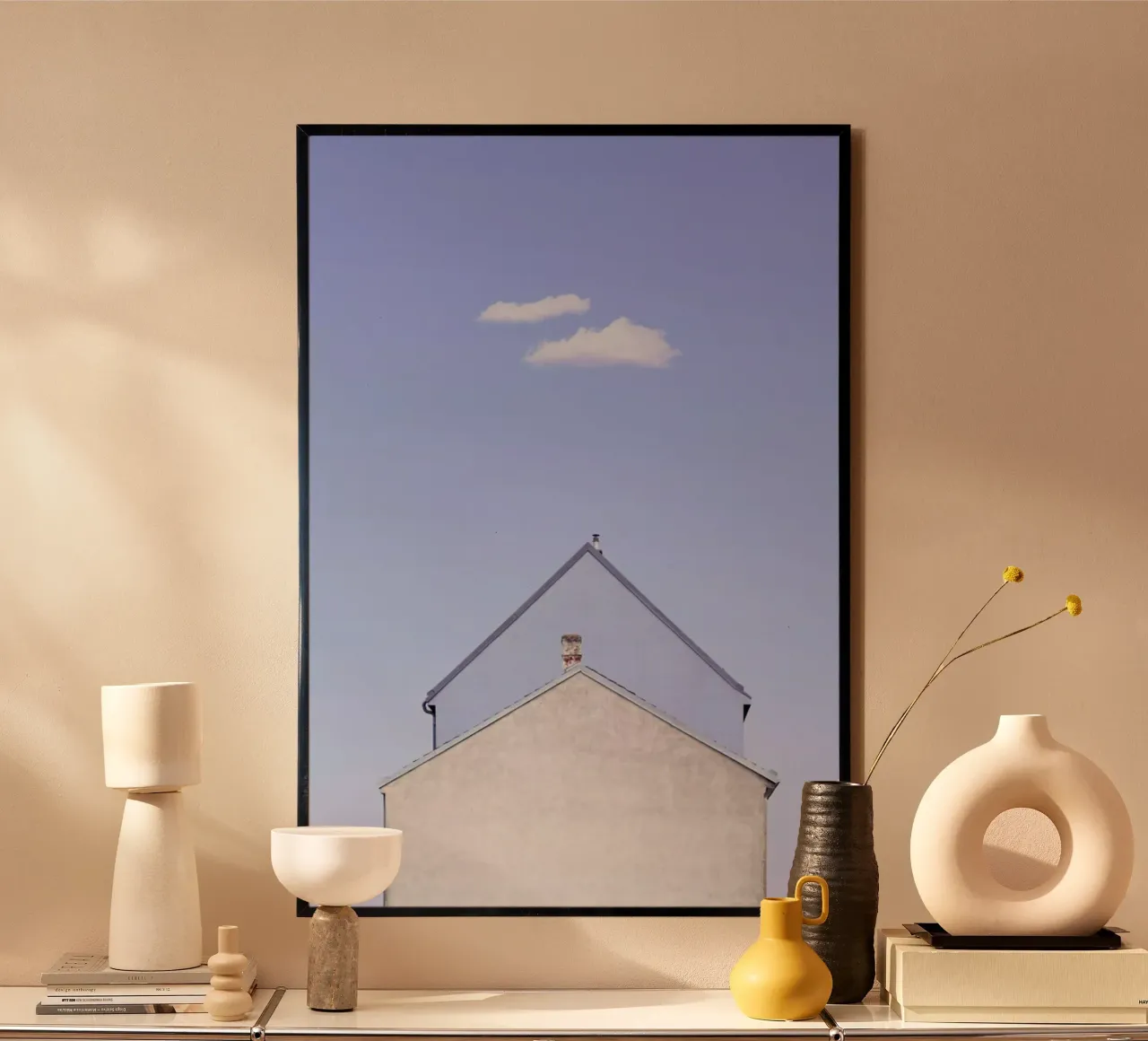 Double House poster con telaio in legno da Rupert Höller