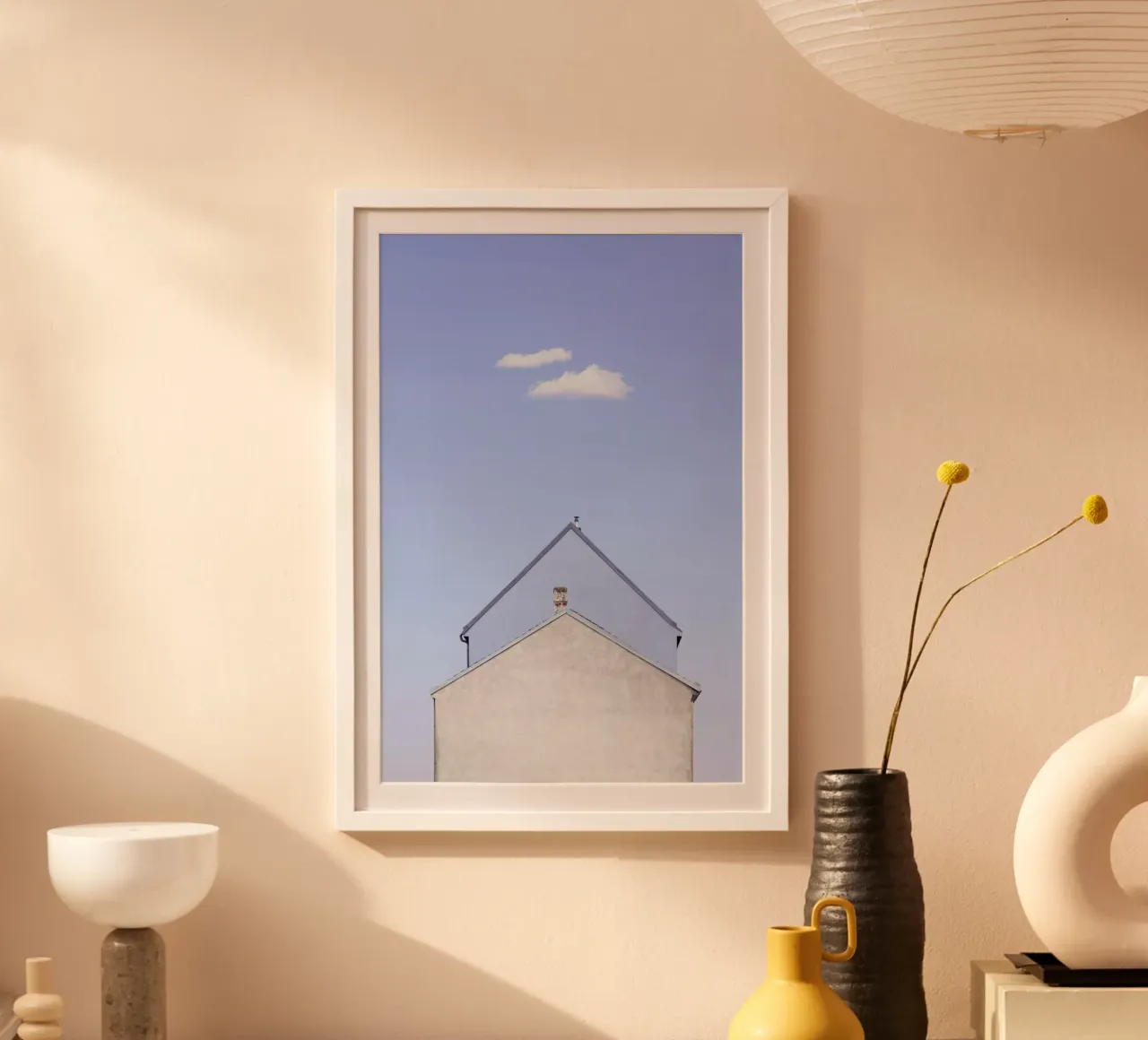 Double House poster con telaio in legno da Rupert Höller