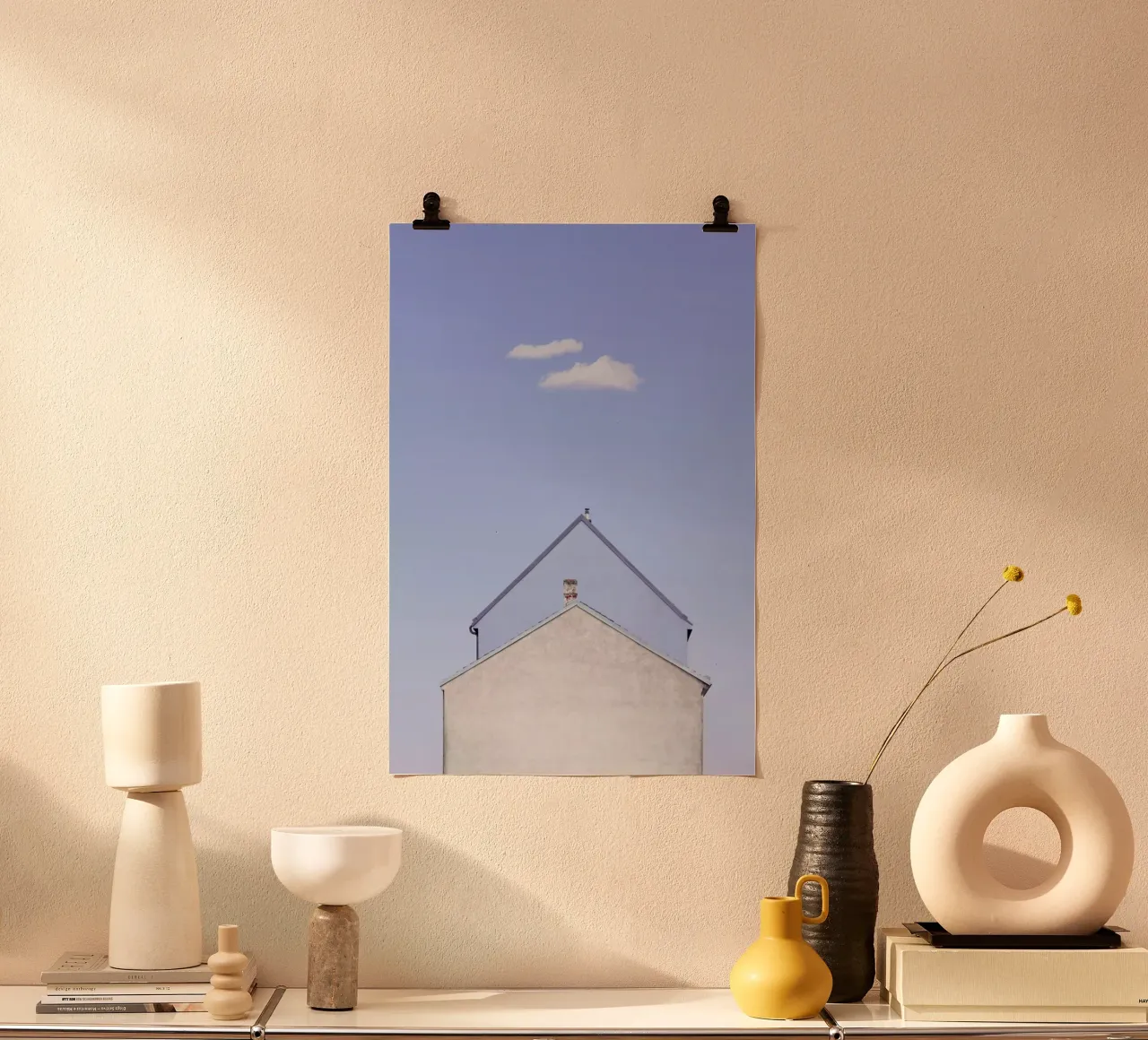 Double House poster con telaio in legno da Rupert Höller