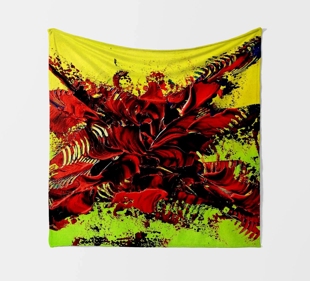 MESSAGE FROM THE HEART 4. coperta in pile da Thierry Vobmann Abstract painting