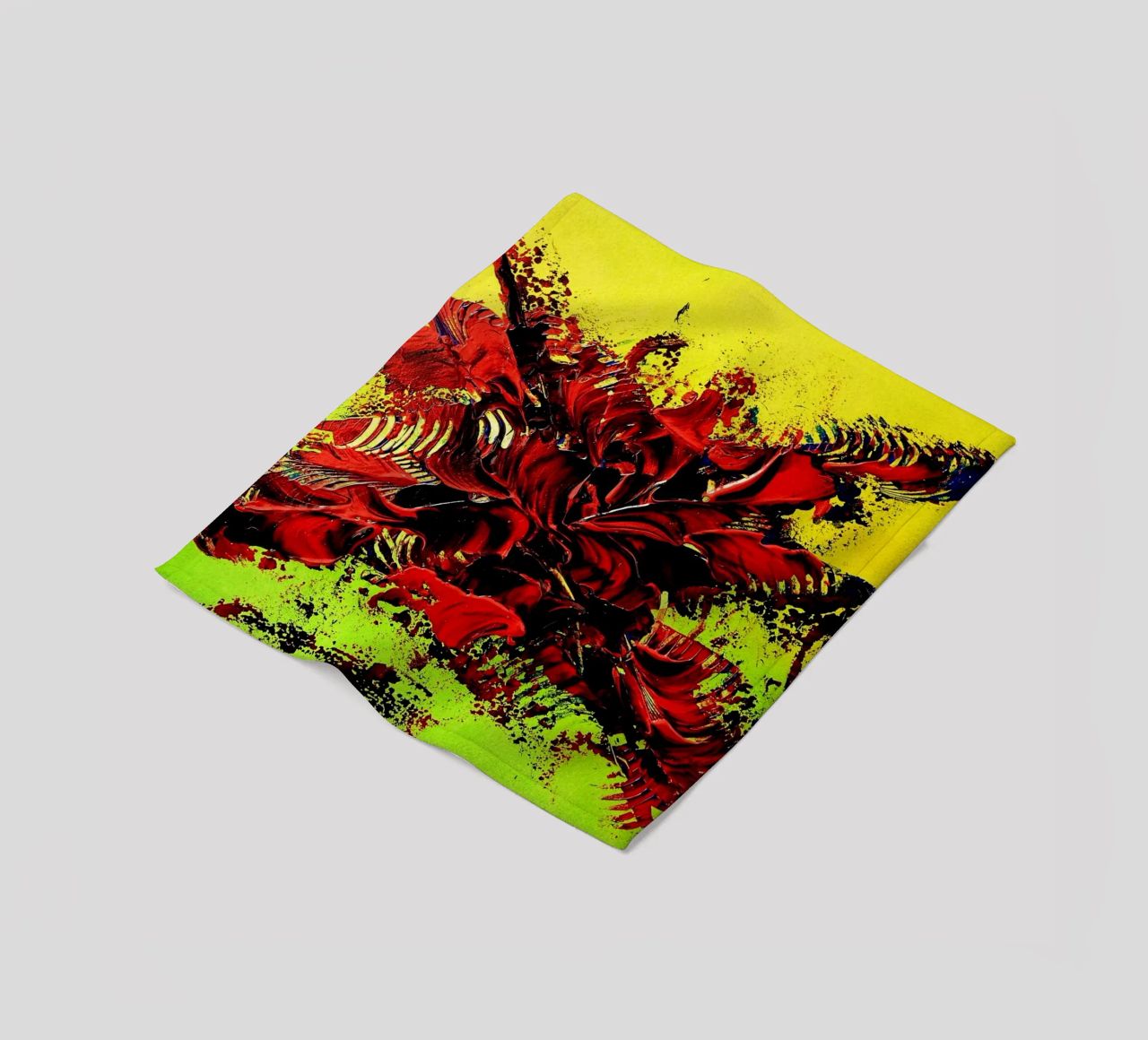 MESSAGE FROM THE HEART 4. coperta in pile da Thierry Vobmann Abstract painting