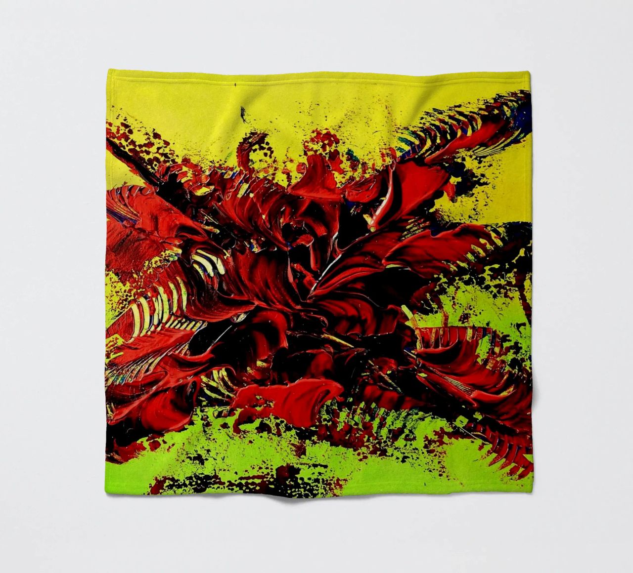 MESSAGE FROM THE HEART 4. coperta in pile da Thierry Vobmann Abstract painting