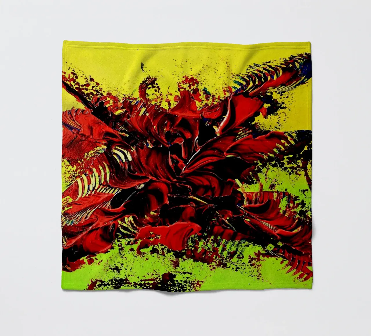 MESSAGE FROM THE HEART 4. coperta in pile da Thierry Vobmann Abstract painting