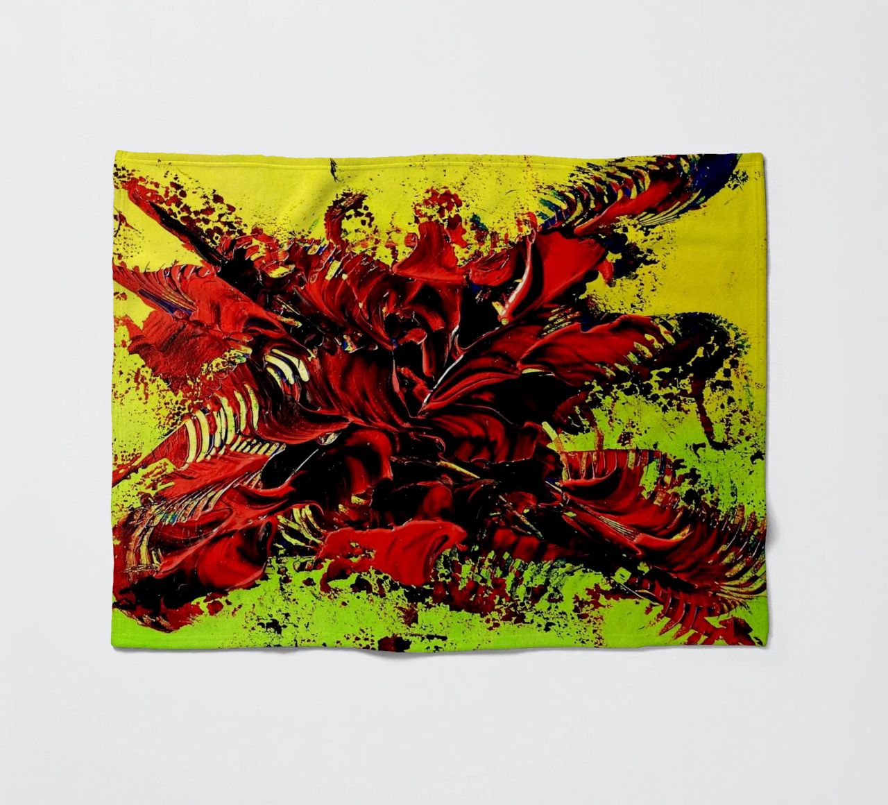 MESSAGE FROM THE HEART 4. coperta in pile da Thierry Vobmann Abstract painting