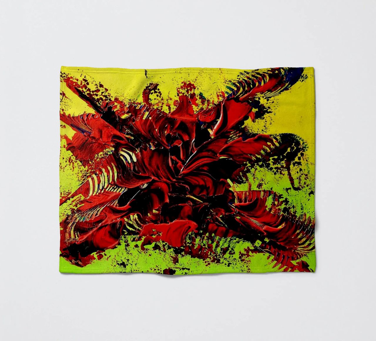 MESSAGE FROM THE HEART 4. coperta in pile da Thierry Vobmann Abstract painting