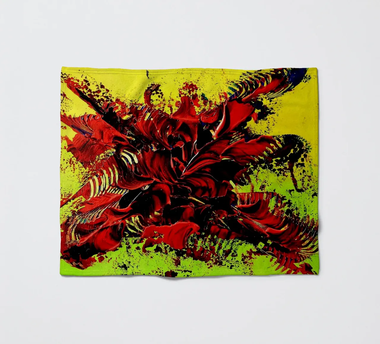 MESSAGE FROM THE HEART 4. Fleecedecke von Thierry Vobmann Abstract painting
