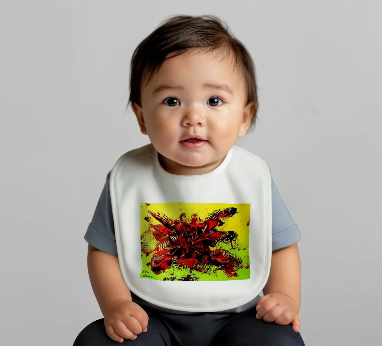 MESSAGE FROM THE HEART 4. bavaglino da Thierry Vobmann Abstract painting