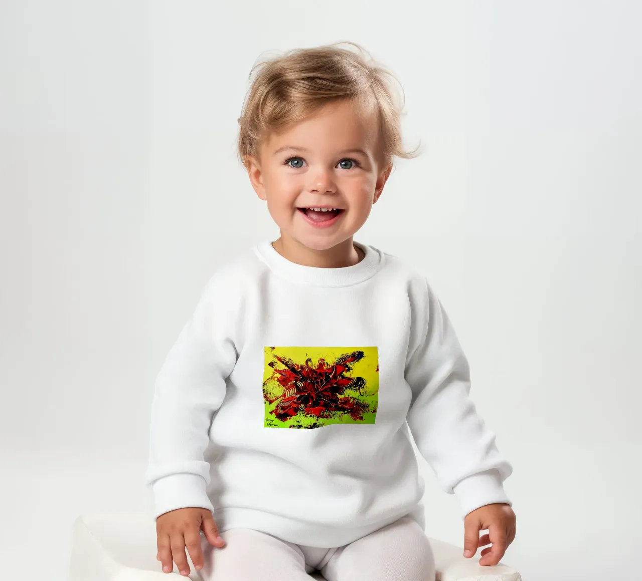 MESSAGE FROM THE HEART 4. baby sweatshirt by Thierry Vobmann Abstract painting