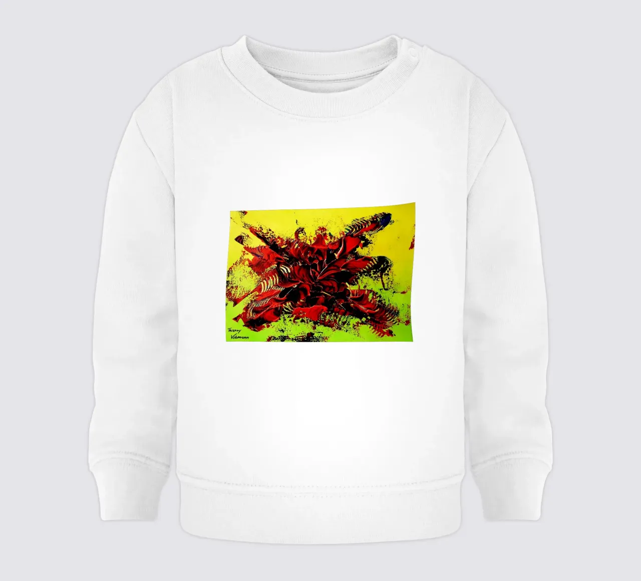 MESSAGE FROM THE HEART 4. baby sweatshirt by Thierry Vobmann Abstract painting
