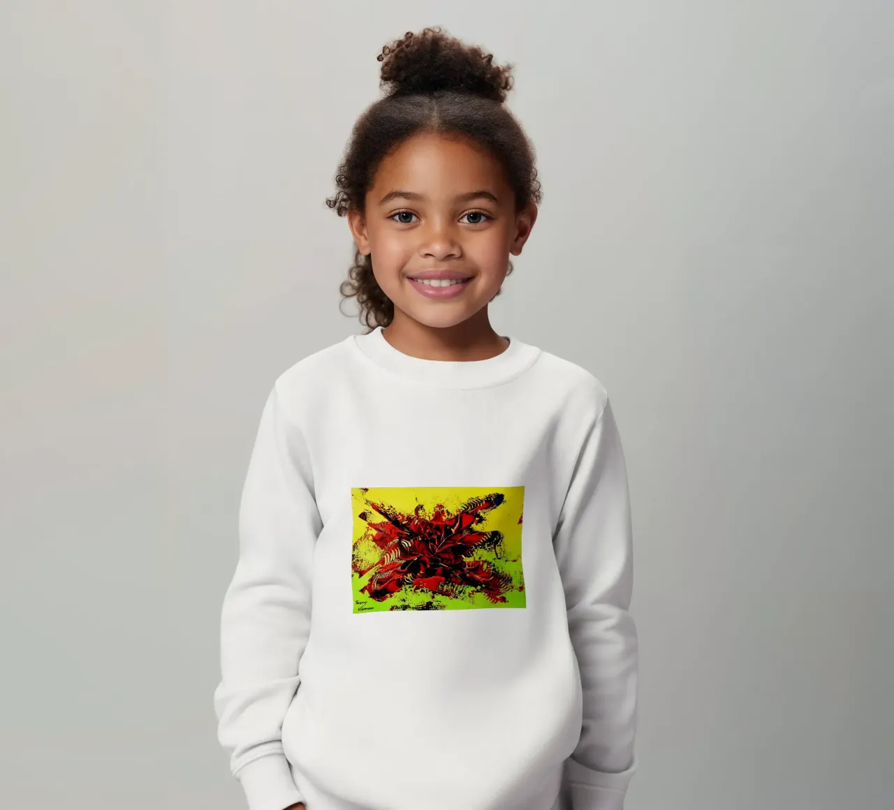MESSAGE FROM THE HEART 4. sudadera para niño de Thierry Vobmann Abstract painting