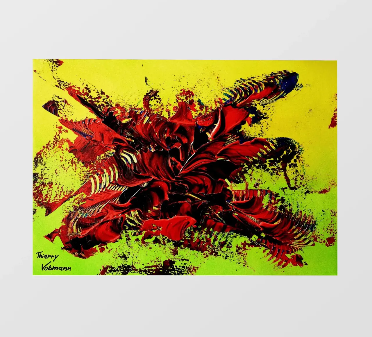 MESSAGE FROM THE HEART 4. Backlit Folie von Thierry Vobmann Abstract painting