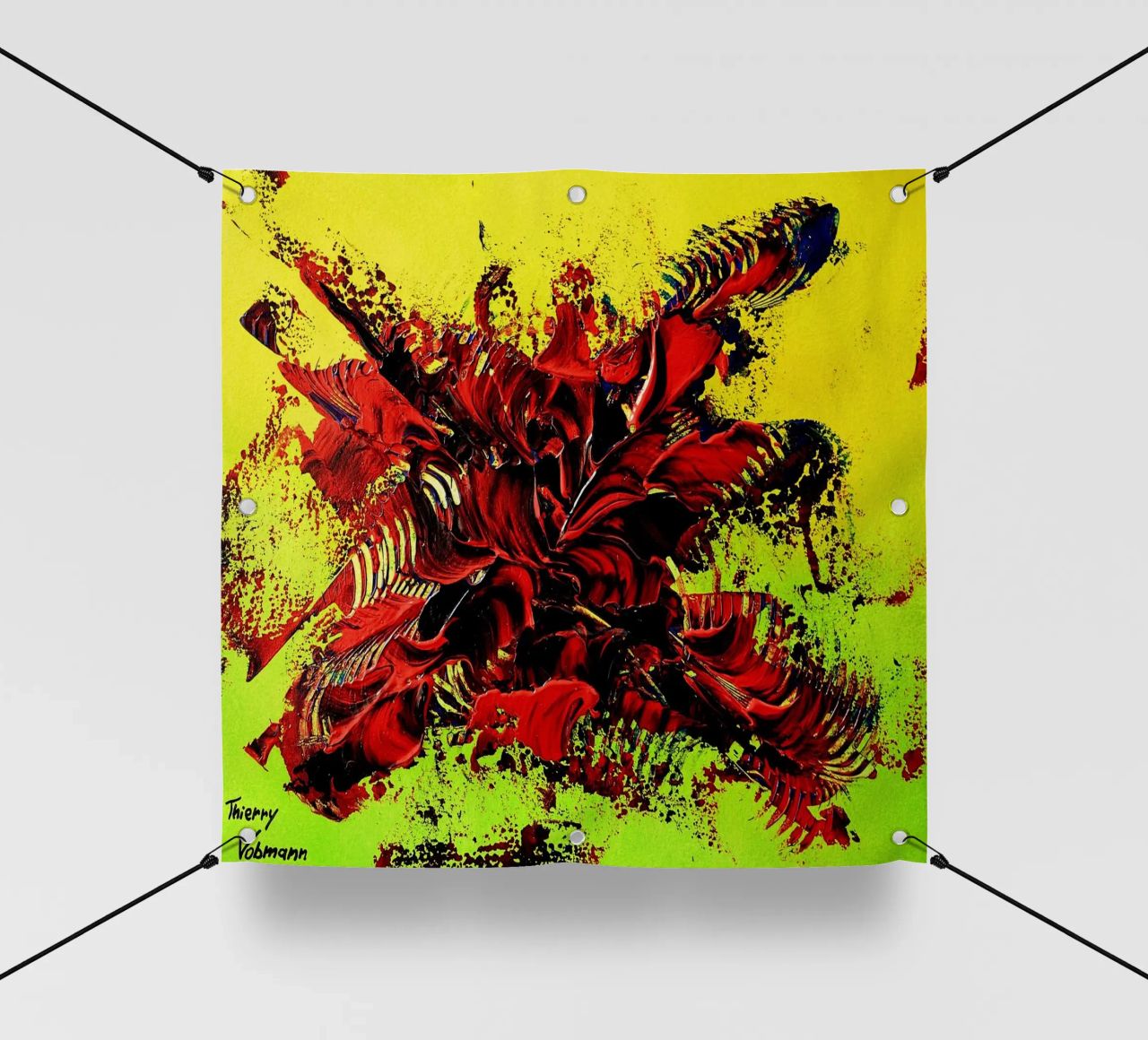 MESSAGE FROM THE HEART 4. telo in pvc da Thierry Vobmann Abstract painting