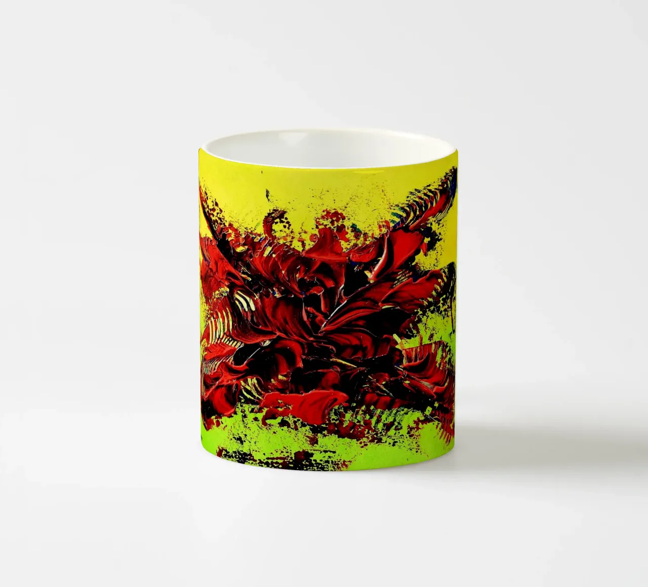MESSAGE FROM THE HEART 4. Keramik Tasse von Thierry Vobmann Abstract painting