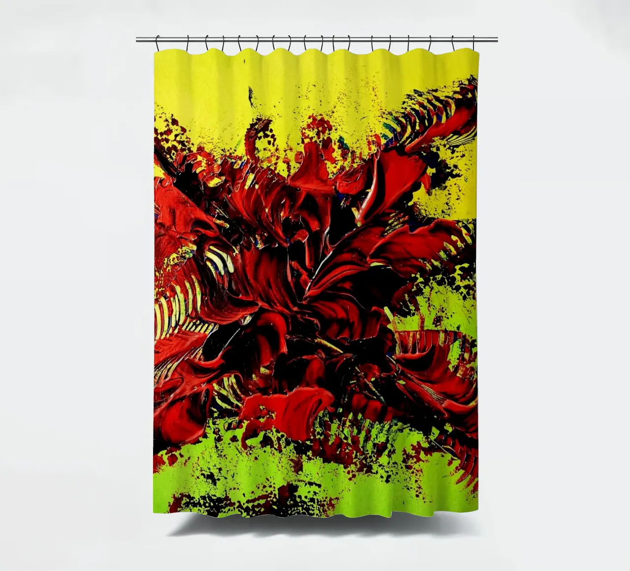 MESSAGE FROM THE HEART 4. Duschvorhang von Thierry Vobmann Abstract painting