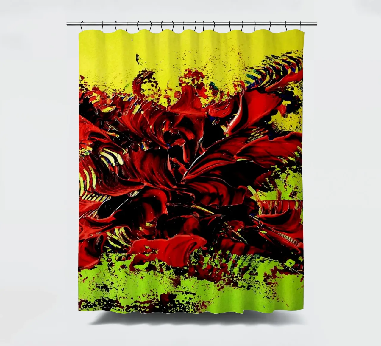 MESSAGE FROM THE HEART 4. Duschvorhang von Thierry Vobmann Abstract painting